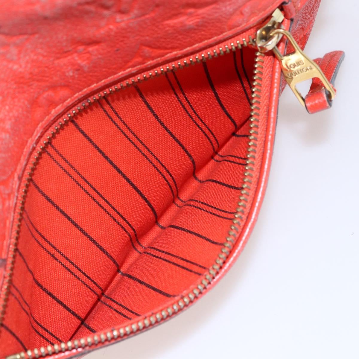 LOUIS VUITTON Empreinte Bastille PM Bag 2way Red Slys M41169 Auth 156541