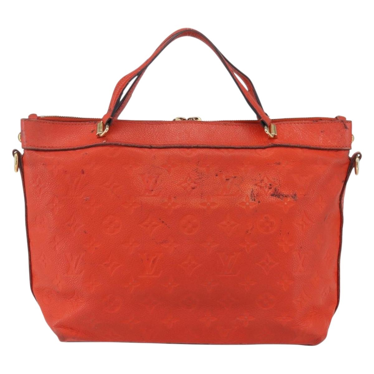 LOUIS VUITTON Empreinte Bastille PM Bag 2way Red Slys M41169 Auth 156541