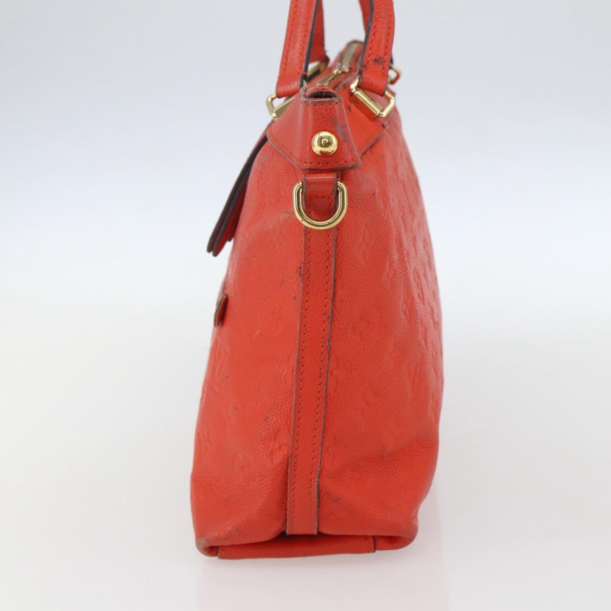 LOUIS VUITTON Empreinte Bastille PM Bag 2way Red Slys M41169 Auth 156541