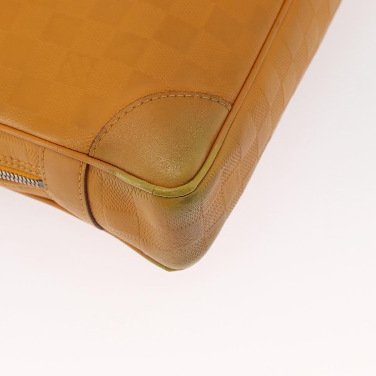LOUIS VUITTON Damier Infini Porte Documents Voyage Bag Solar N41218 Auth 156542