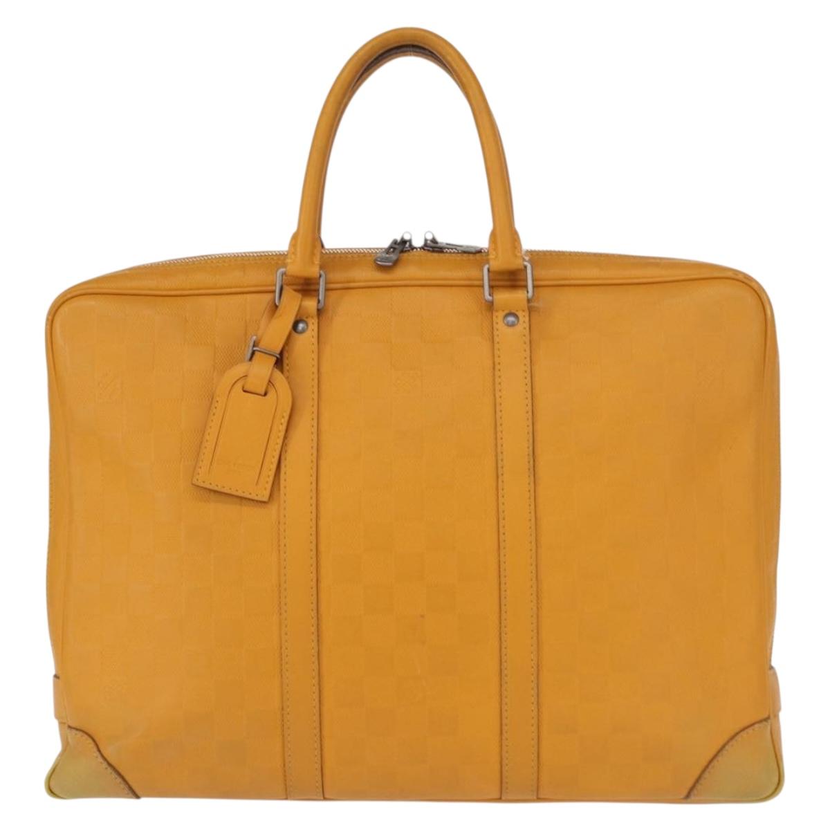 LOUIS VUITTON Damier Infini Porte Documents Voyage Bag Solar N41218 Auth 156542