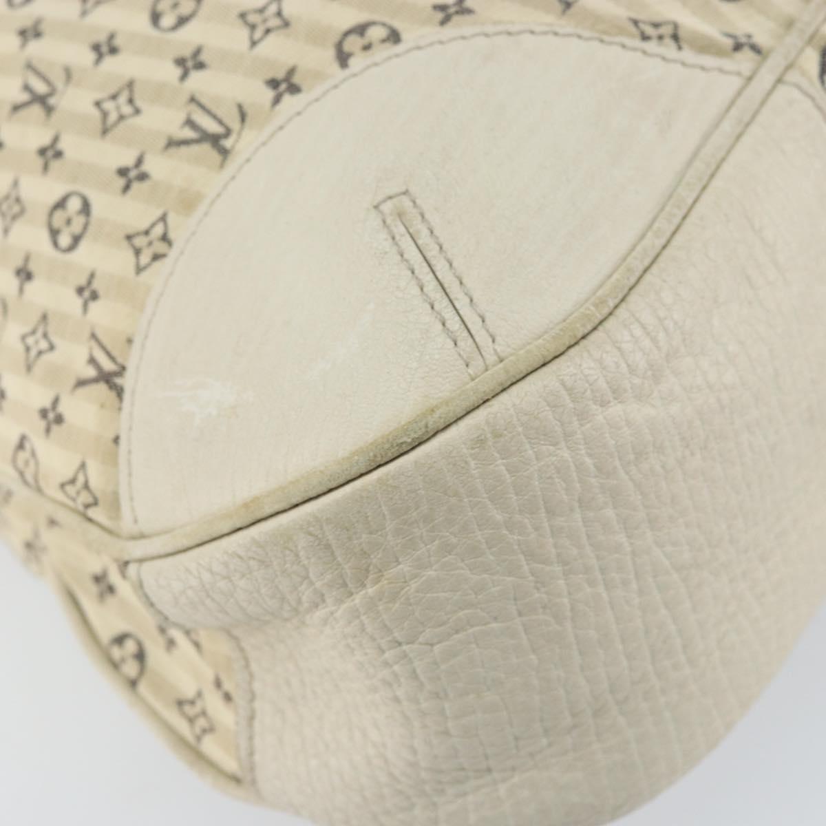 LOUIS VUITTON Monogram Mini Lin Croisette Marina GM Bag Blue M95492 Auth 156543
