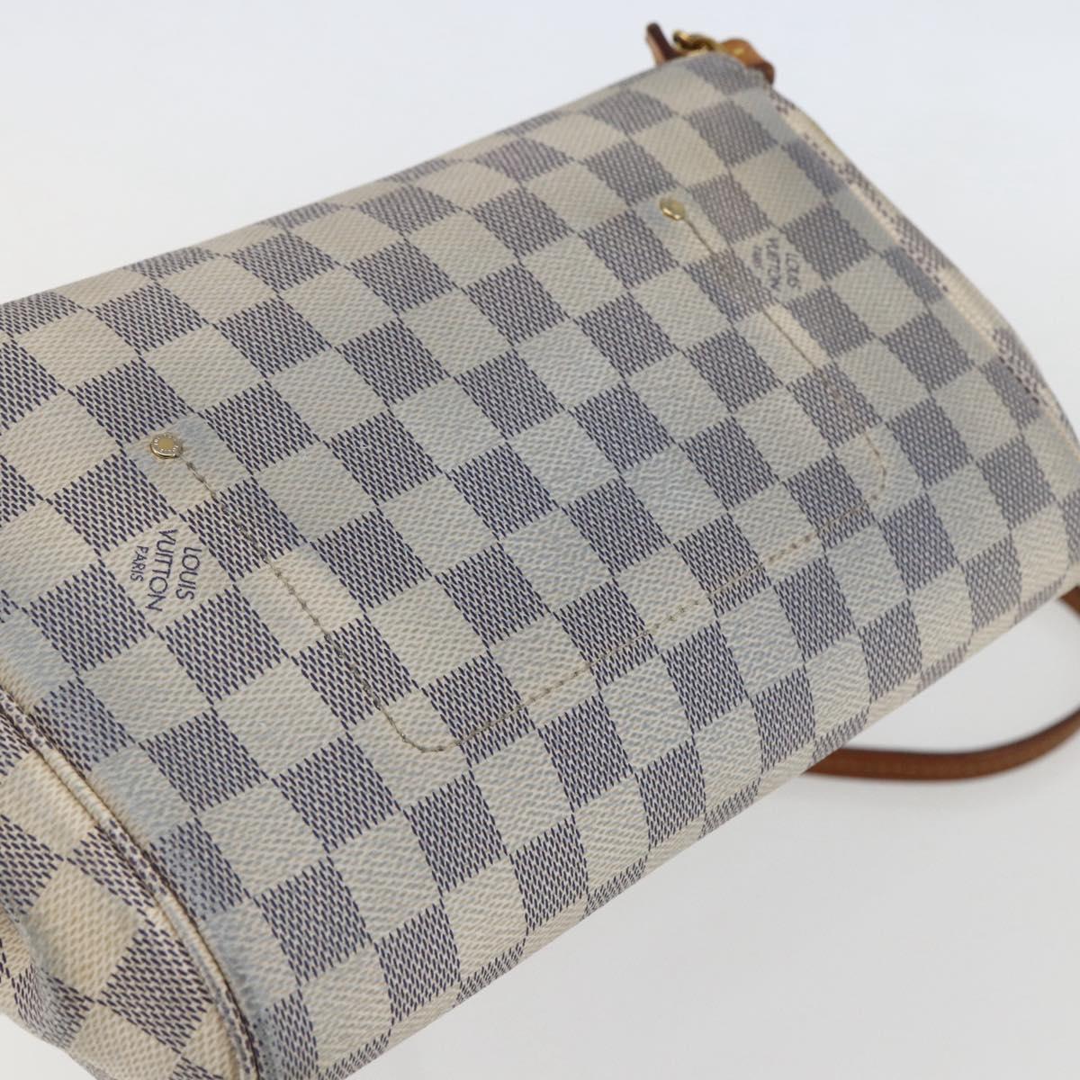 LOUIS VUITTON Damier Azur Favorit MM Shoulder Bag 2way N41275 LV Auth 156544