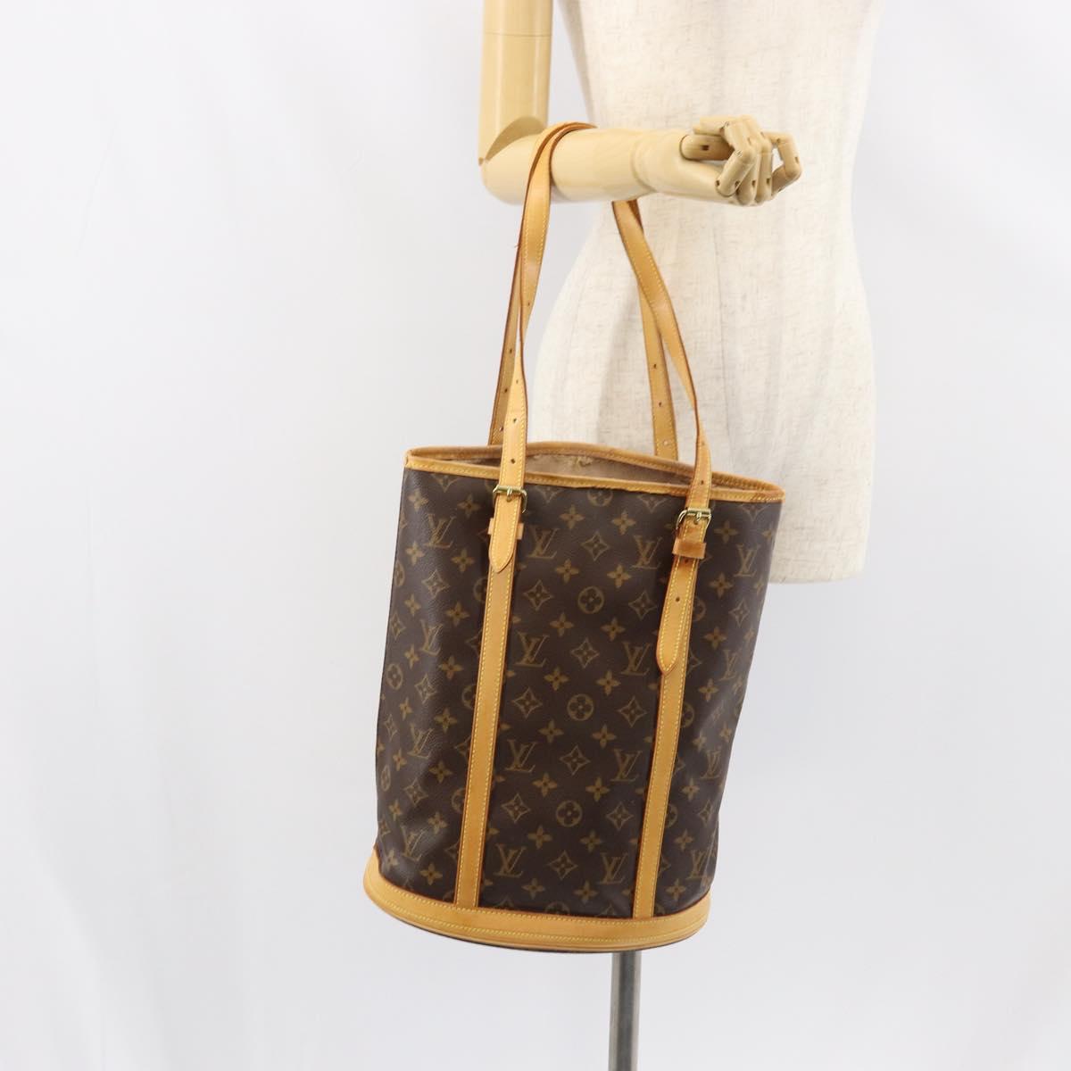 LOUIS VUITTON Monogram Bucket GM Shoulder Bag M42236 LV Auth 156566