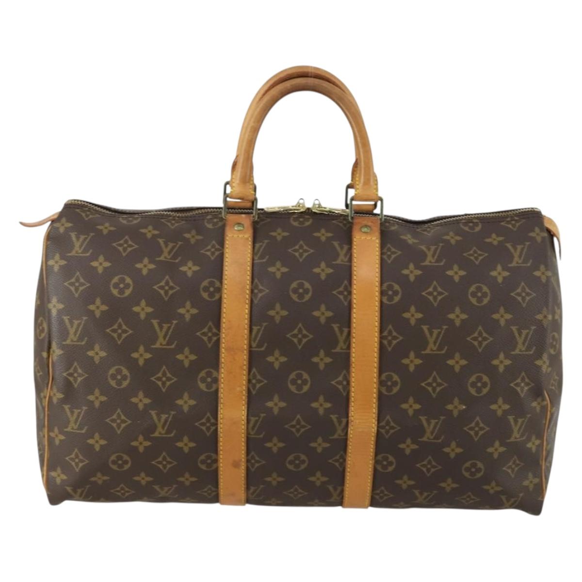 LOUIS VUITTON Monogram Keepall 45 Boston Bag M41428 LV Auth 156591