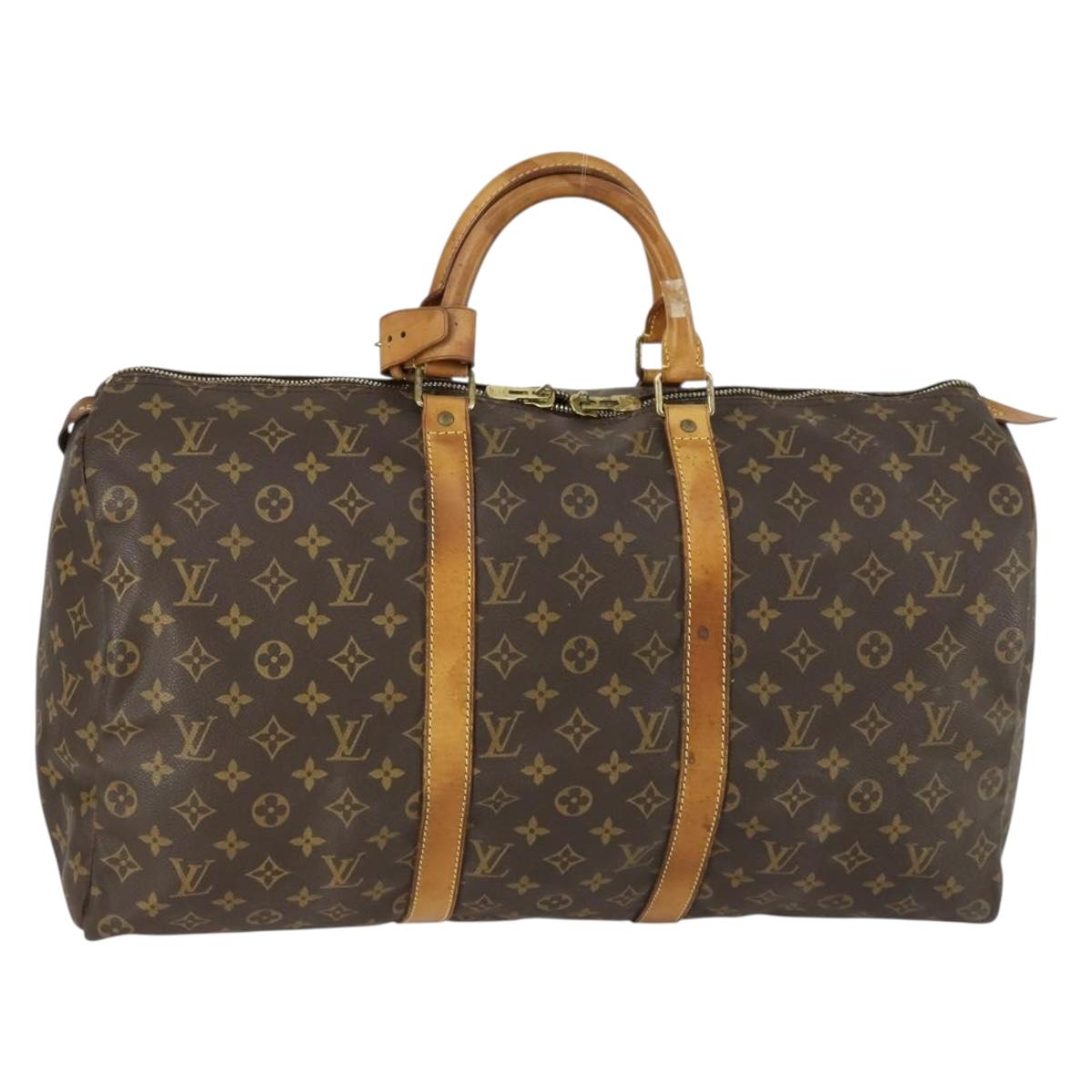 LOUIS VUITTON Monogram Keepall 50 Boston Bag M41426 LV Auth 156594