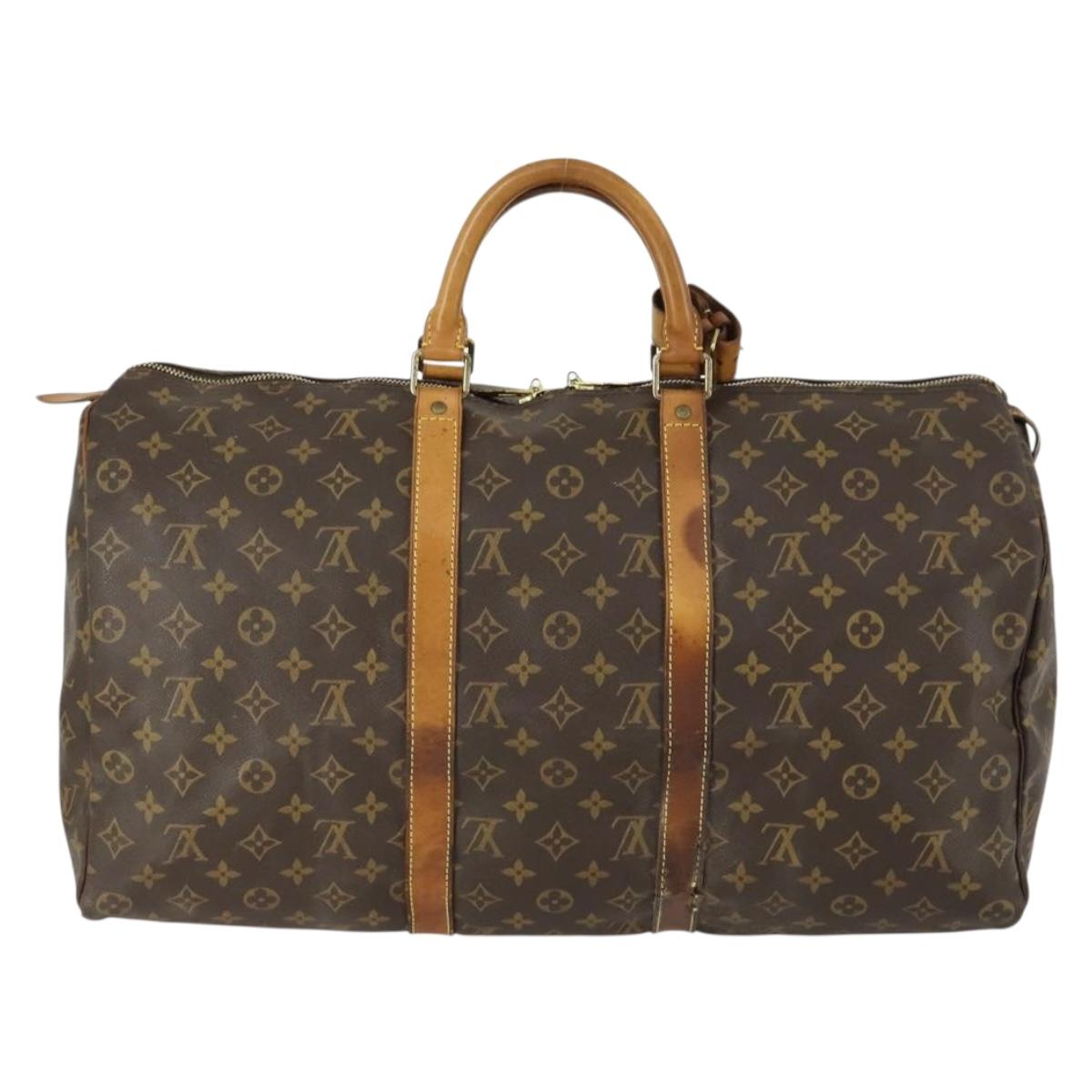LOUIS VUITTON Monogram Keepall 50 Boston Bag M41426 LV Auth 156594