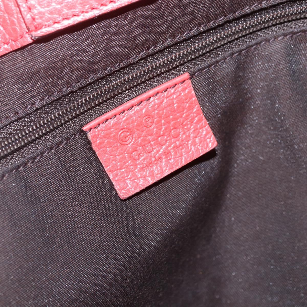 GUCCI Bamboo Indy Tote Bag Leather Outlet Red Gold 354665 Auth 156606