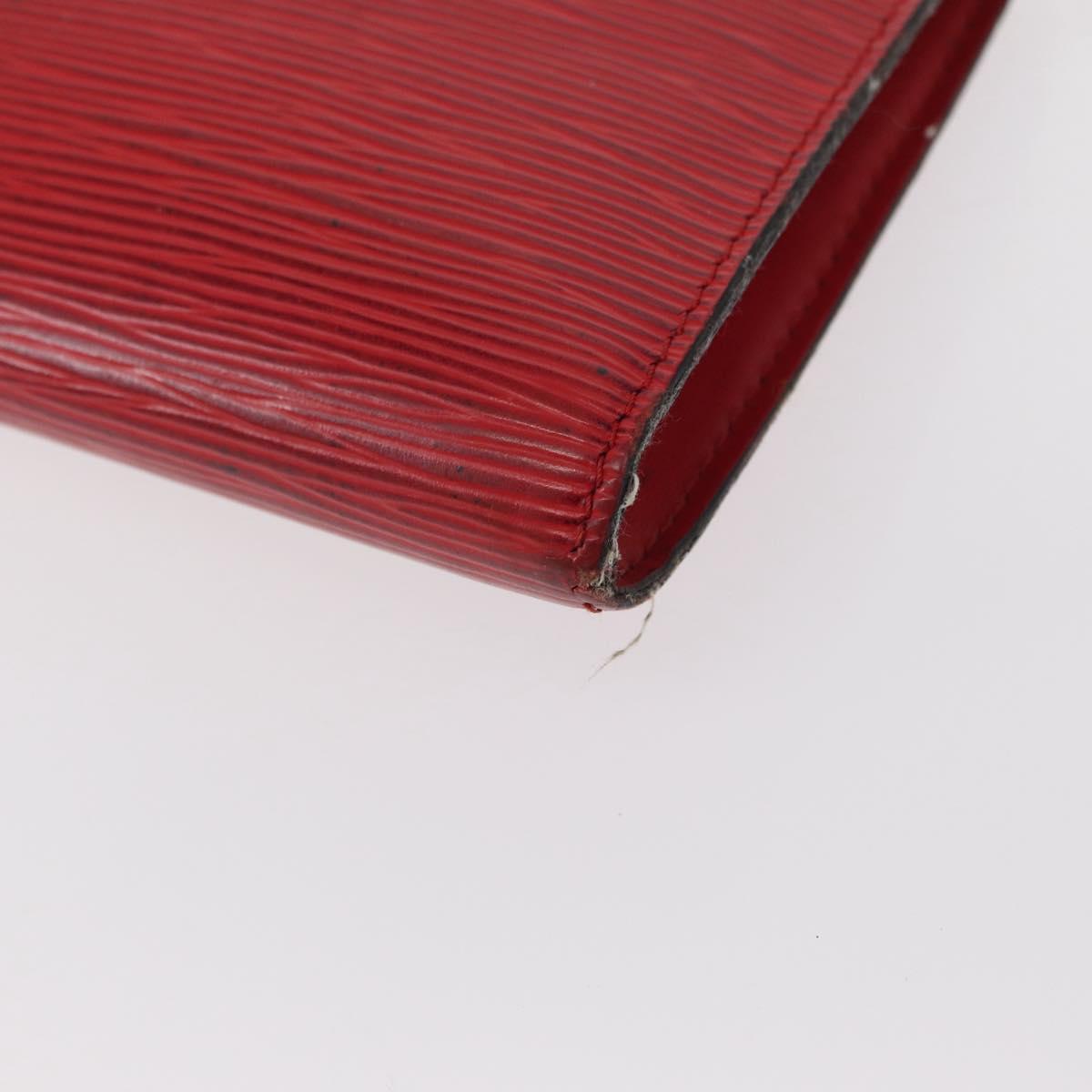 LOUIS VUITTON Epi Pochette Accessoires Pouch Red M52947 LV Auth 156623