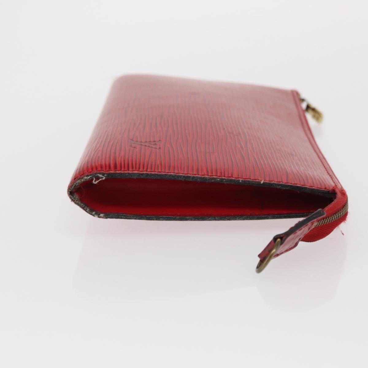 LOUIS VUITTON Epi Pochette Accessoires Pouch Red M52947 LV Auth 156623