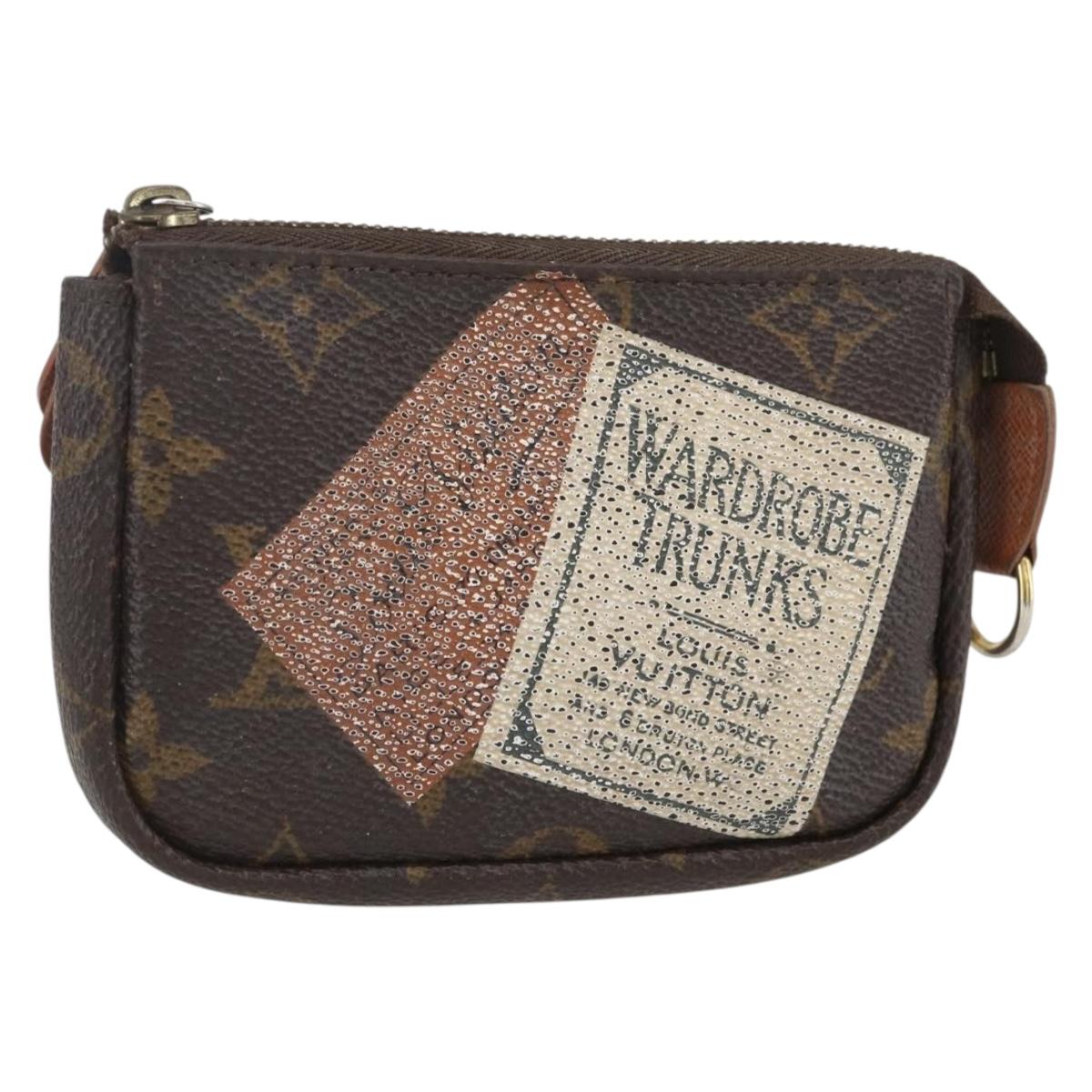 LOUIS VUITTON Monogram Label Collection Trousse Cre Pouch M63800 LV Auth 156625