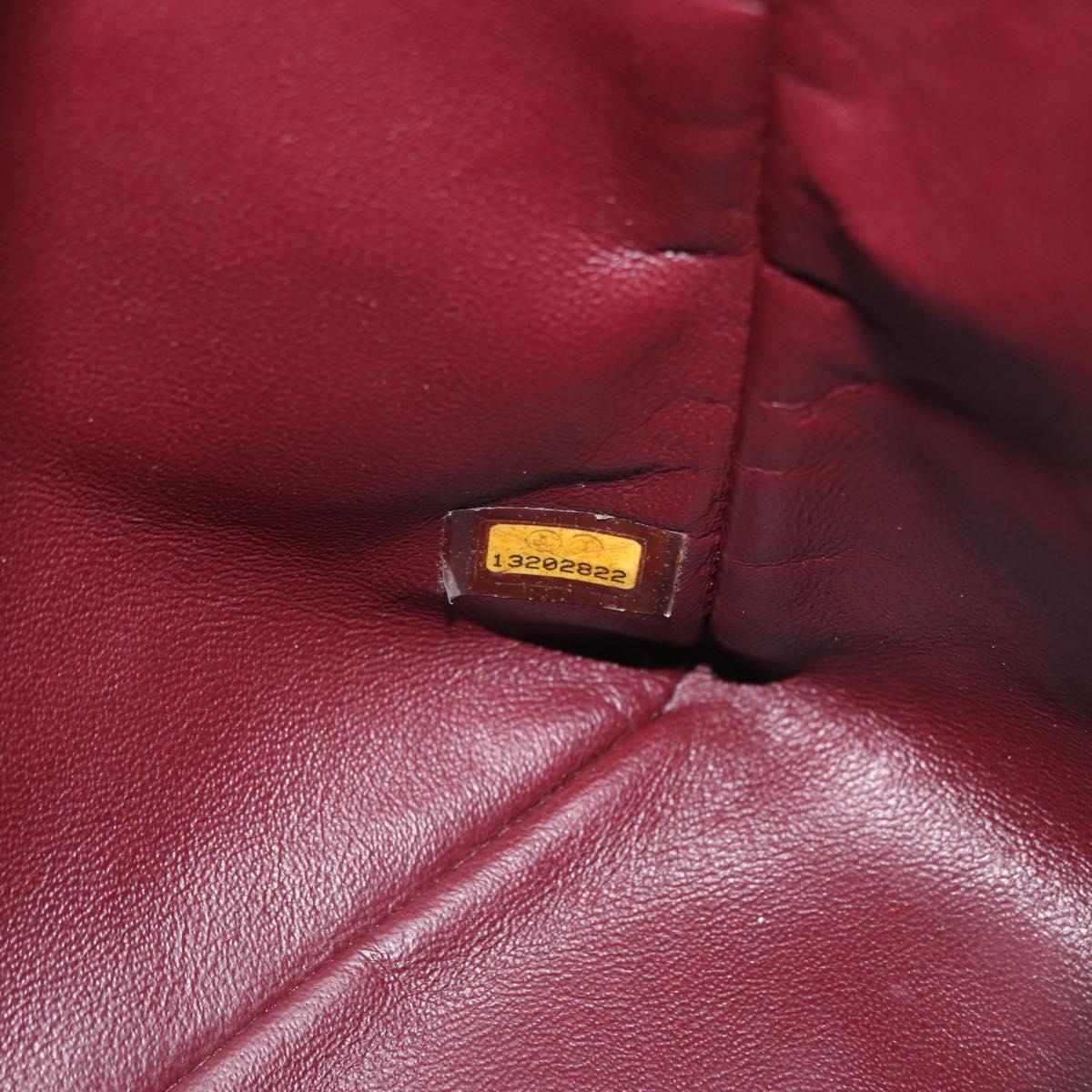 CHANEL Matelasse 30 Chain Shoulder Bag Lamb Skin Black Gold CC Auth 156627SAV