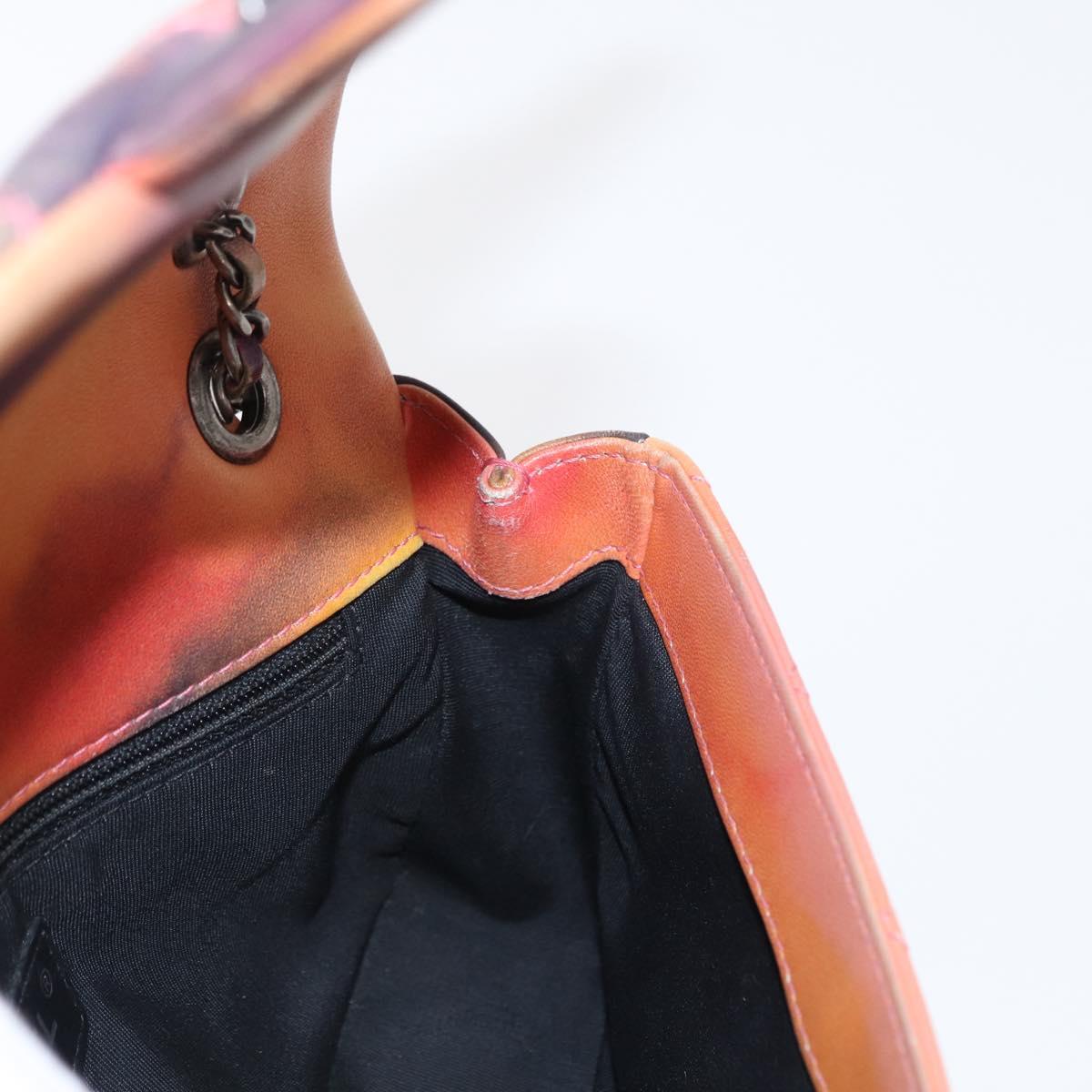 CHANEL Chain Matelasse 23 Shoulder Bag Lamb Skin Pink CC Auth 156629SAV