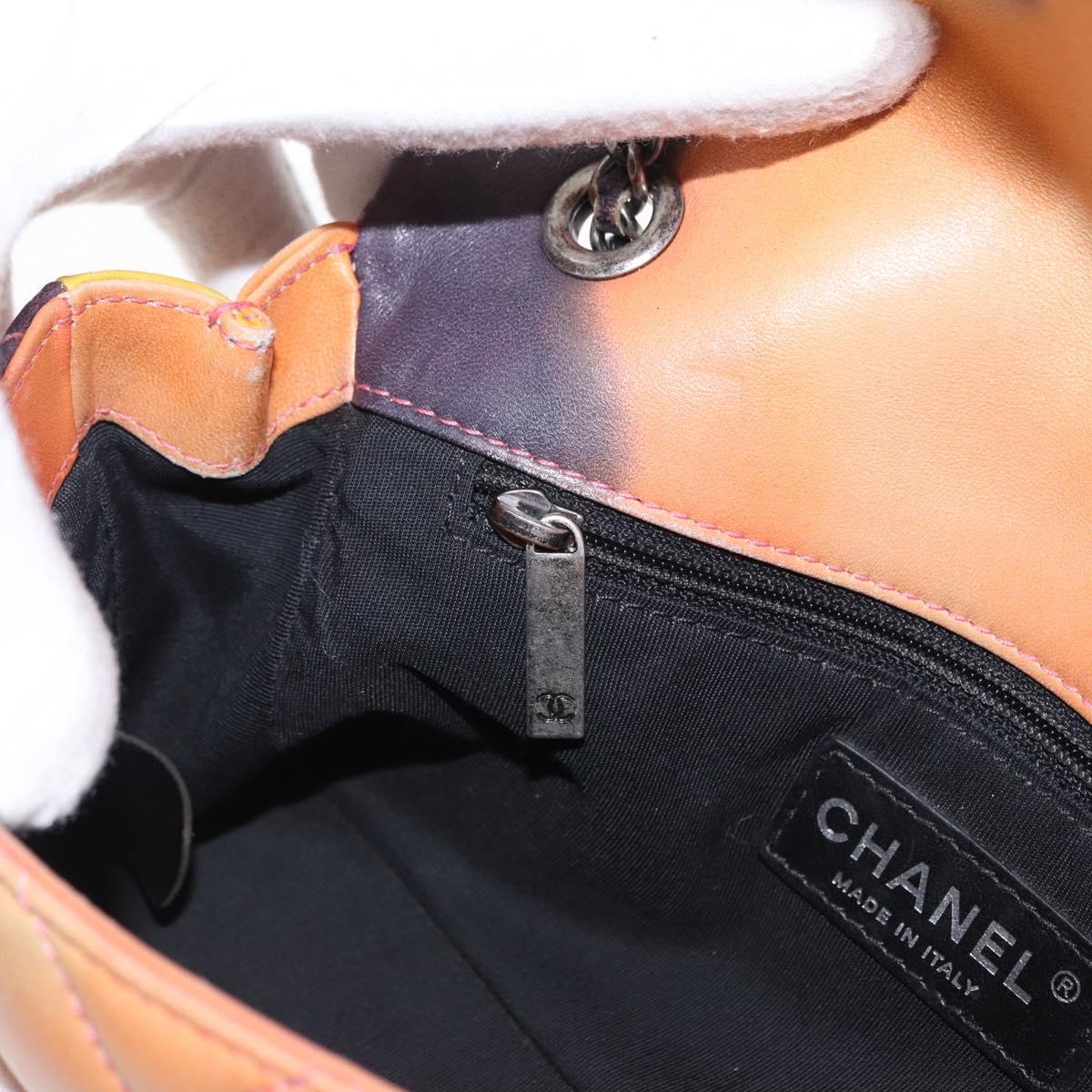 CHANEL Chain Matelasse 23 Shoulder Bag Lamb Skin Pink CC Auth 156629SAV