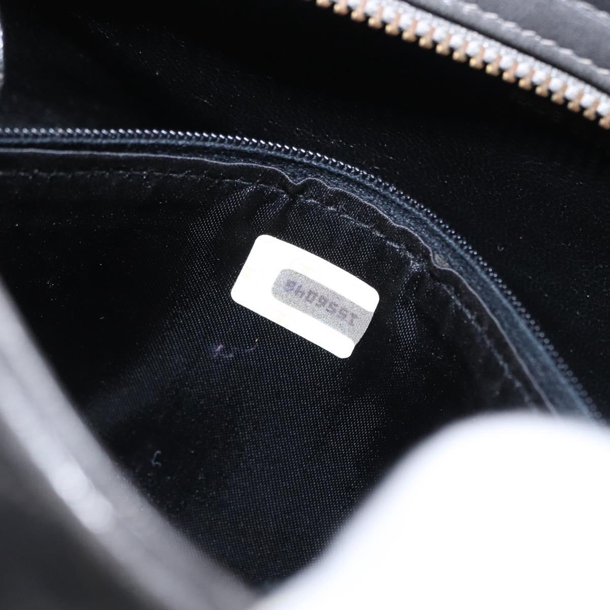 CHANEL Matelasse Chain Shoulder Bag Satin Gray Gold CC Auth 156631V