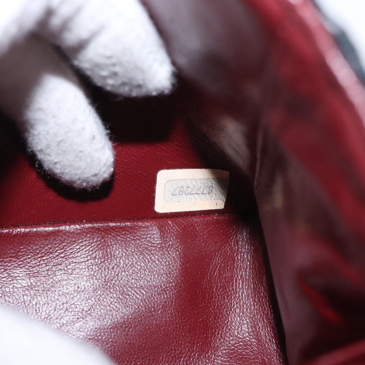 CHANEL Matelasse 25 Double Flap Chain Bag Lamb Skin Black Gold CC Auth 156636SAV