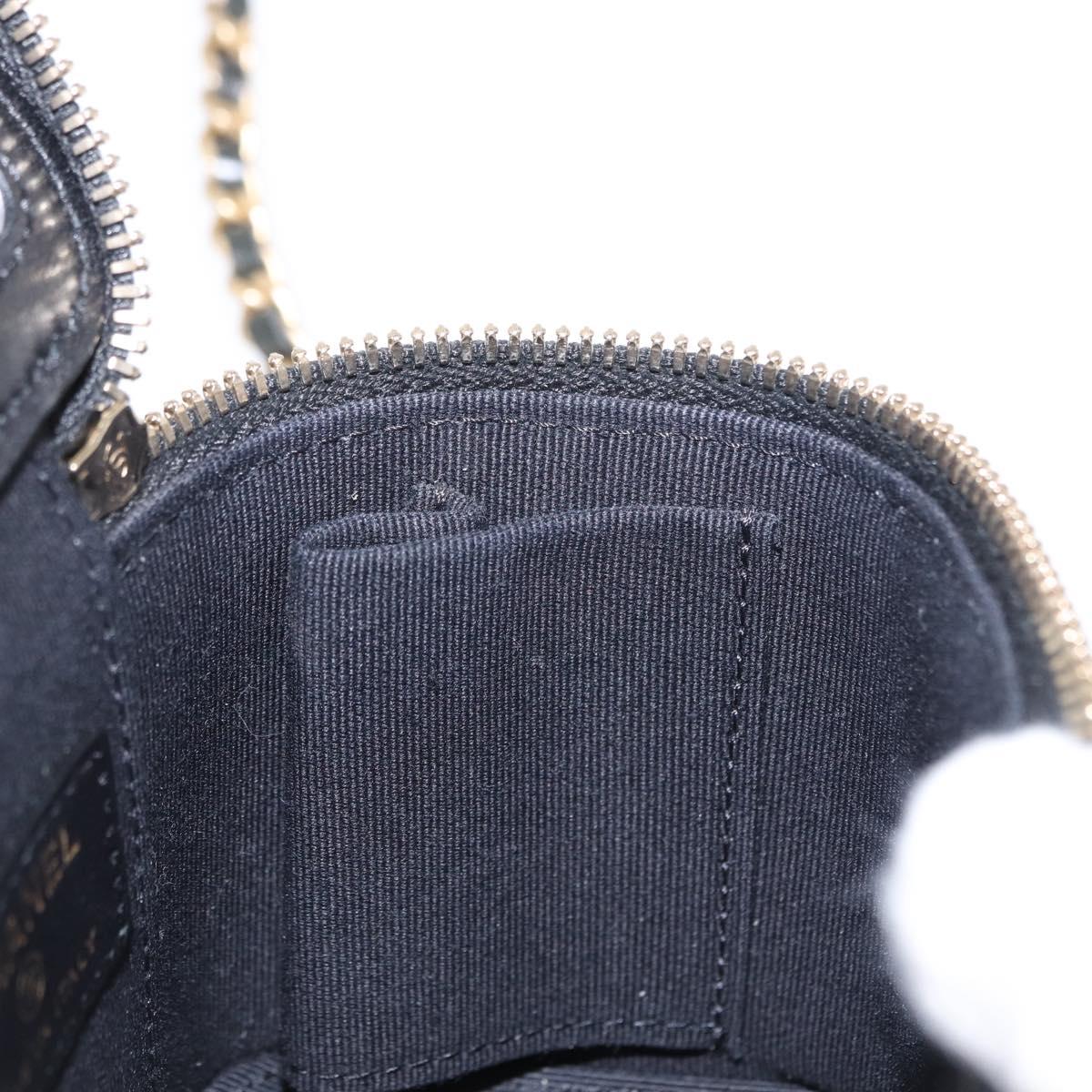 CHANEL Matelasse Chain Vanity Bag Tweed Multicolor Gold CC Auth 156640SM