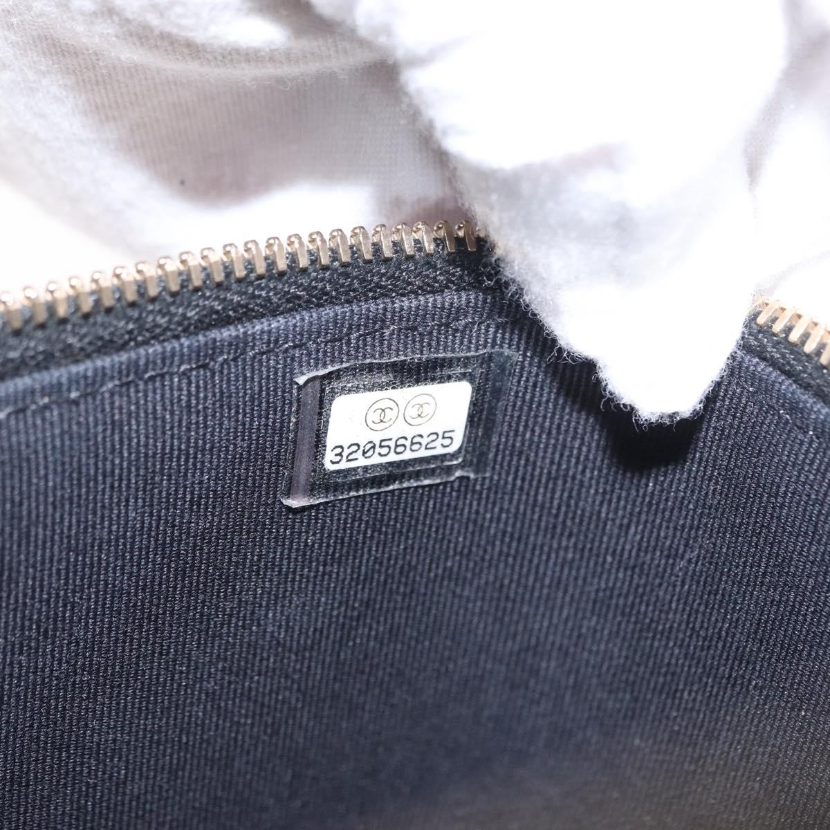 CHANEL Matelasse Chain Vanity Bag Tweed Multicolor Gold CC Auth 156640SM