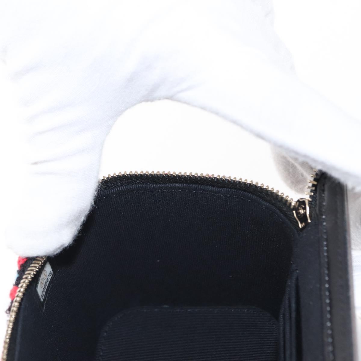 CHANEL Matelasse Chain Vanity Bag Tweed Multicolor Gold CC Auth 156641SM