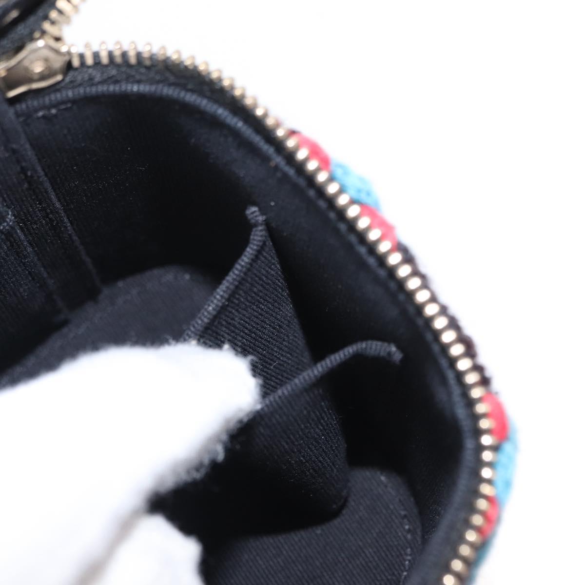 CHANEL Matelasse Chain Vanity Bag Tweed Multicolor Gold CC Auth 156641SM