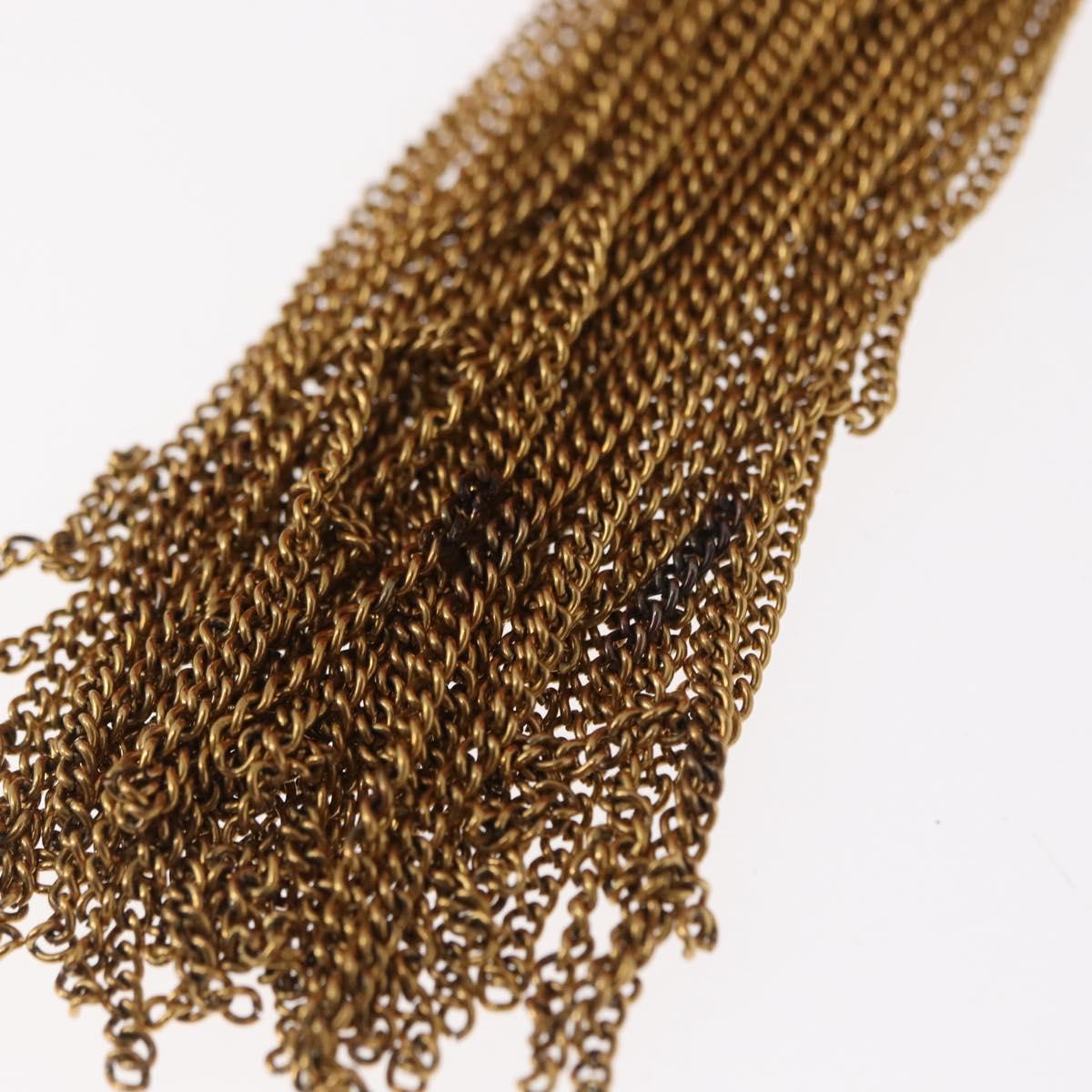 SAINT LAURENT Chain Kate Shoulder Bag Leather Red Gold Auth 156647M