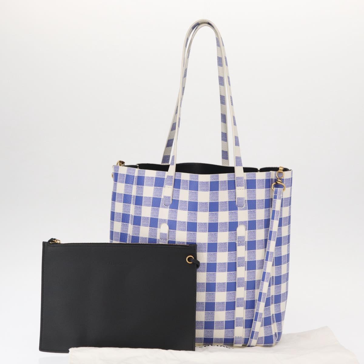 BALENCIAGA Everyday Tote XS Tote Bag Leather 2way Blue Gold 489813 Auth 156650