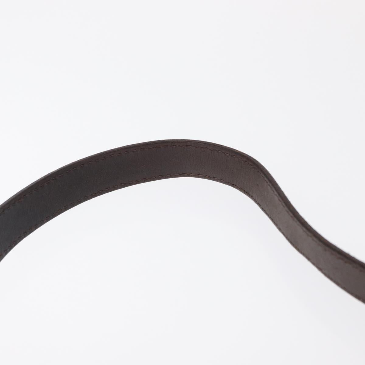 FENDI Zucca Canvas Mamma Baguette Shoulder Bag Black Brown Auth 156652M