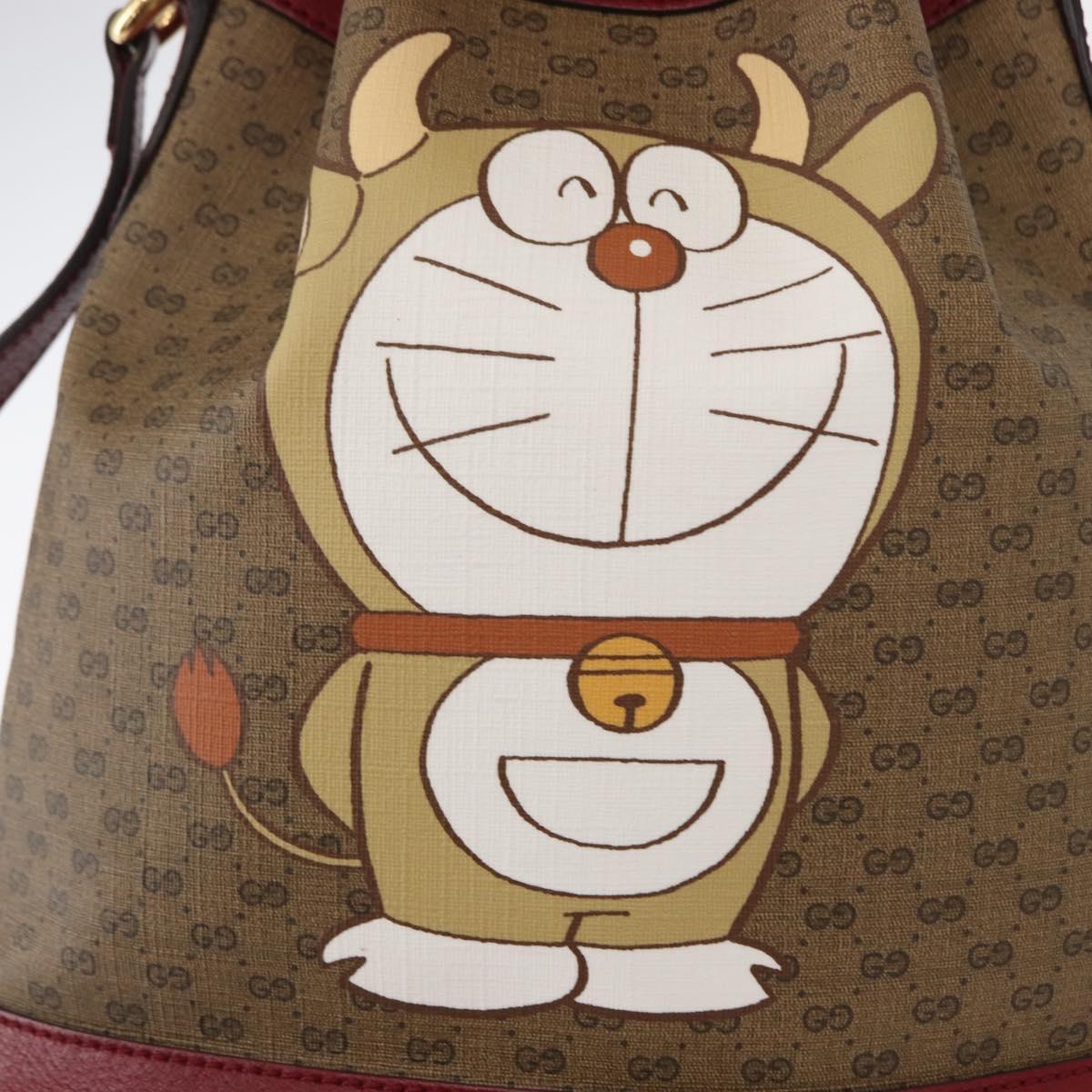 GUCCI Micro GG Supreme Doraemon Collaboration Bag PVC 625216 Auth 156657SAM