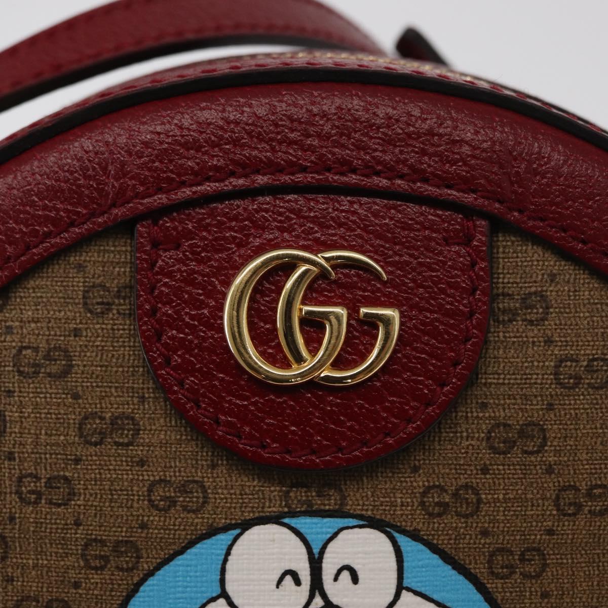 GUCCI Micro GG Supreme Doraemon Collaboration Bag PVC 625216 Auth 156658SAM