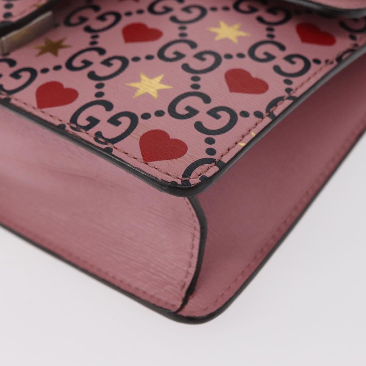 GUCCI Dionysus Chain Shoulder Bag Leather Pink 421970 Auth 156659SAM