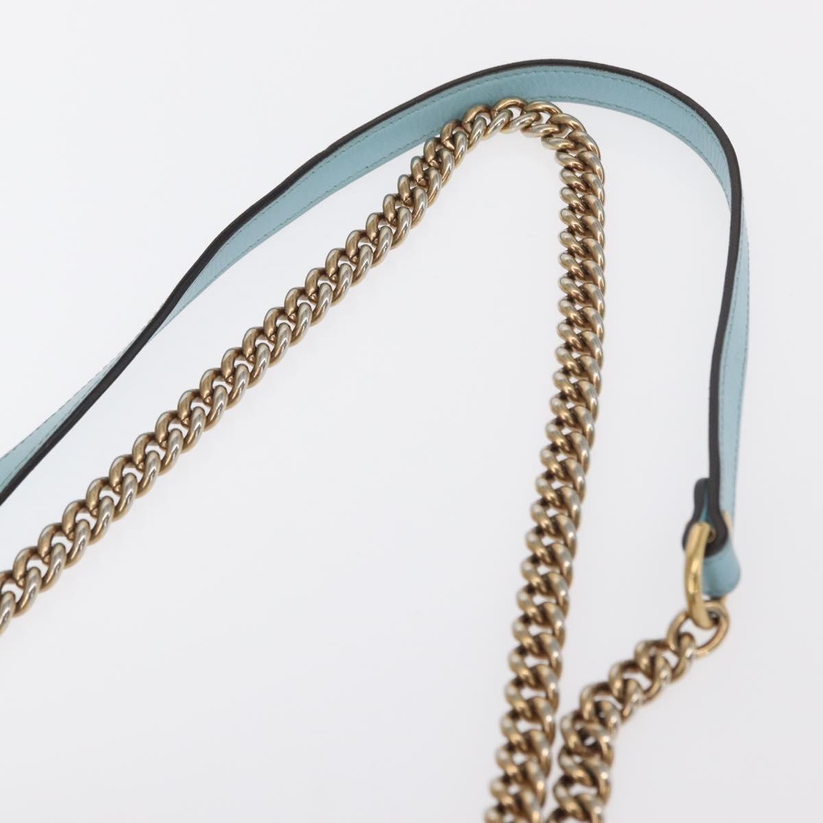 GUCCI Unskilled Worker Collaboration GG Marmont Bag Blue 443497 Auth 156660V