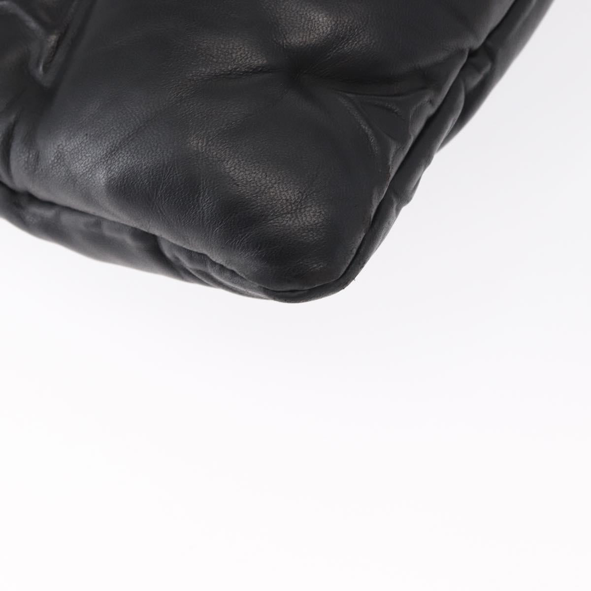 LOUIS VUITTON Monogram Emboss Pochette A4 Clutch Bag Black M68775 Auth 156663M