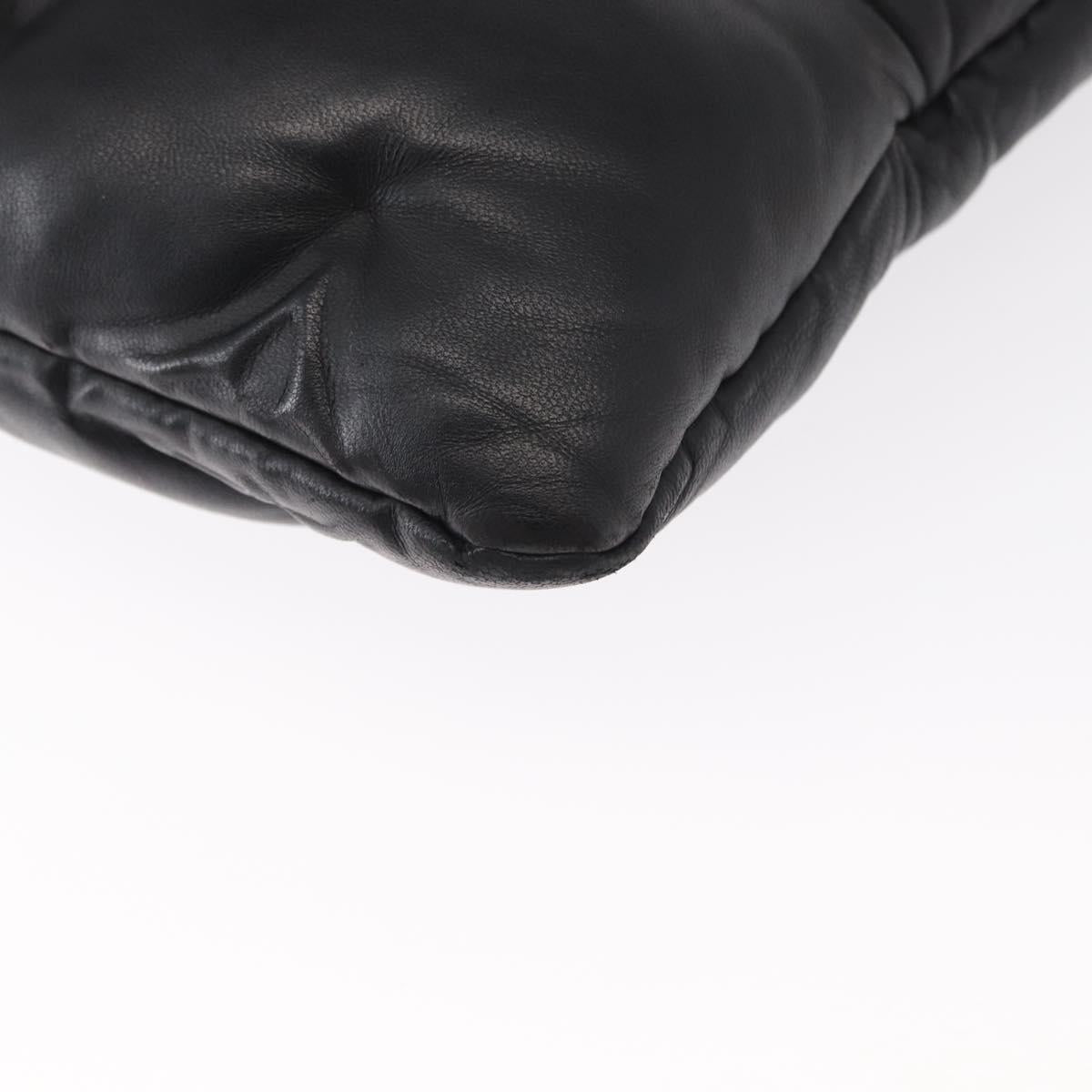 LOUIS VUITTON Monogram Emboss Pochette A4 Clutch Bag Black M68775 Auth 156663M