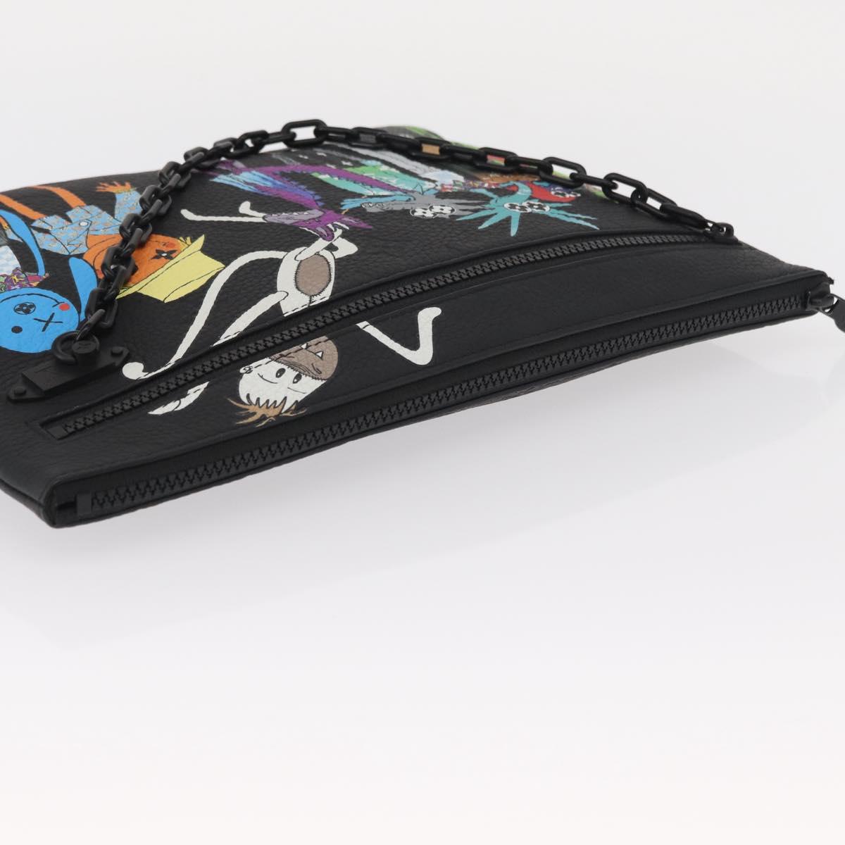 LOUIS VUITTON Monogram Taurillon LV Friend A4 Pouch Bag M80147 LV Auth 156664SM