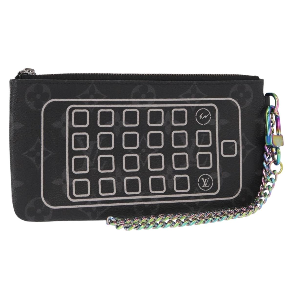 LOUIS VUITTON Monogram Eclipse Fragment iPhone Case M64433 LV Auth 156665SAM