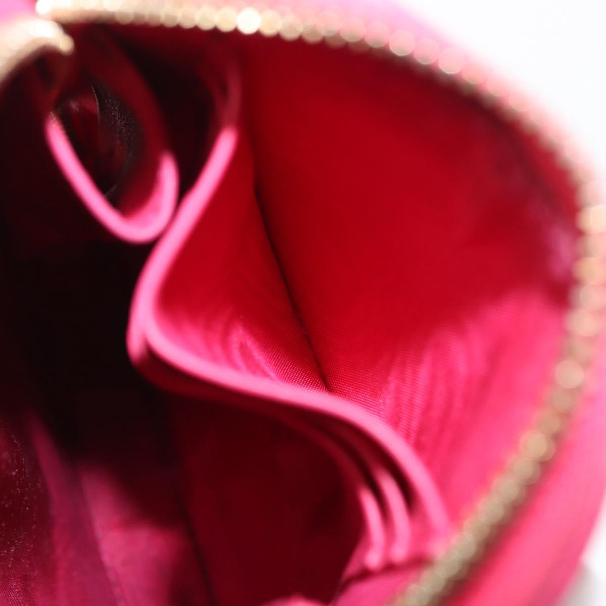 Christian Dior Cannage Phone Chain Shoulder Pouch 2way Pink Gold Auth 156668V