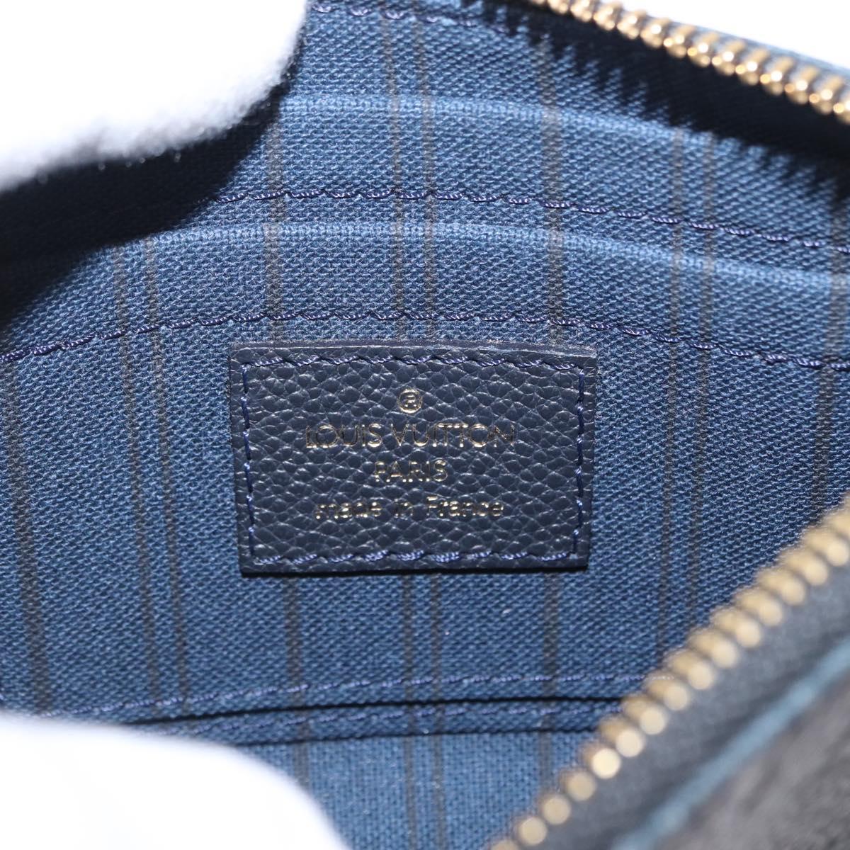 LOUIS VUITTON Monogram Empreinte Citadine PM Accessory Pouch Black Auth 156669V