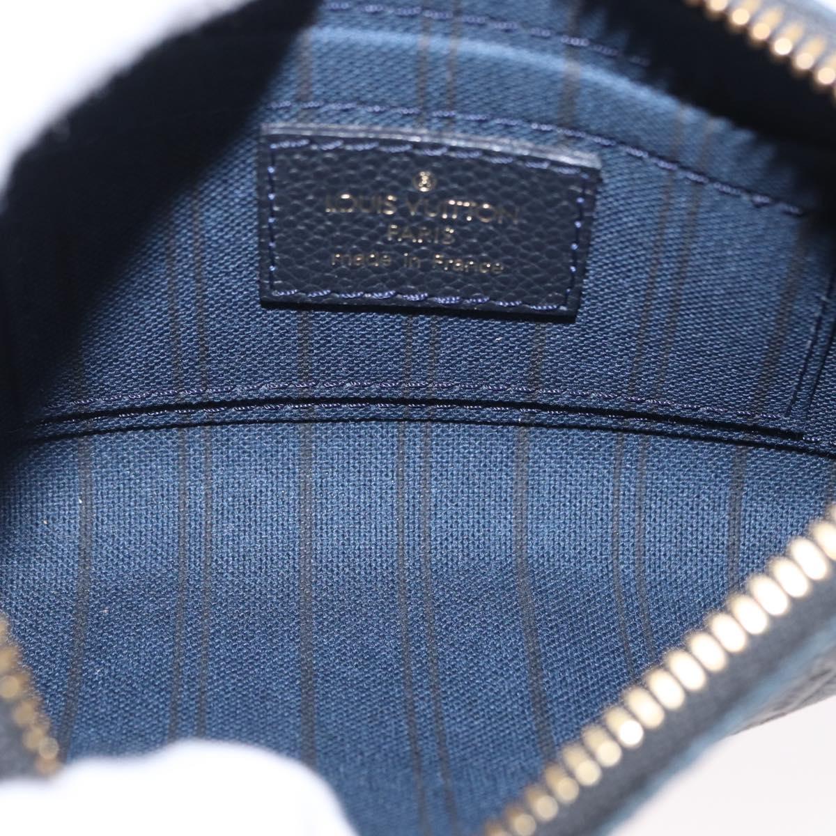 LOUIS VUITTON Monogram Empreinte Citadine PM Accessory Pouch Black Auth 156669V