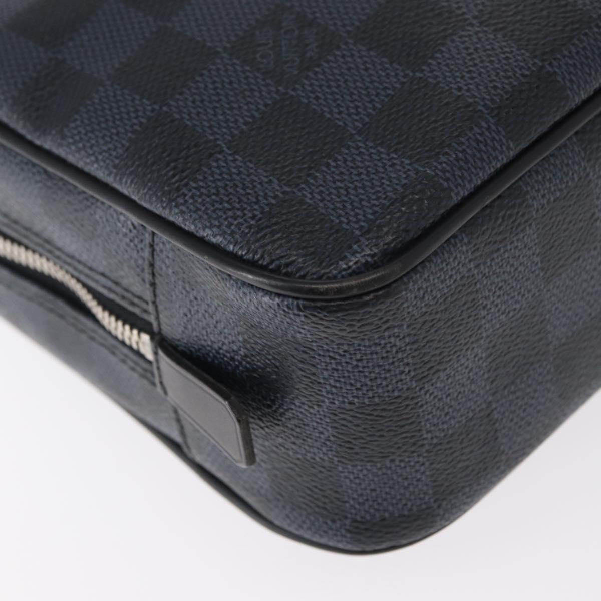 LOUIS VUITTON Damier Cobalt Trousse Toilette GM Clutch Bag LV Auth 156671V