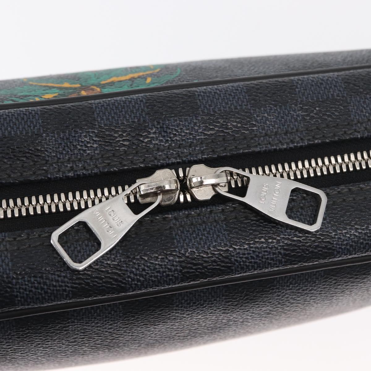 LOUIS VUITTON Damier Cobalt Trousse Toilette GM Clutch Bag LV Auth 156671V