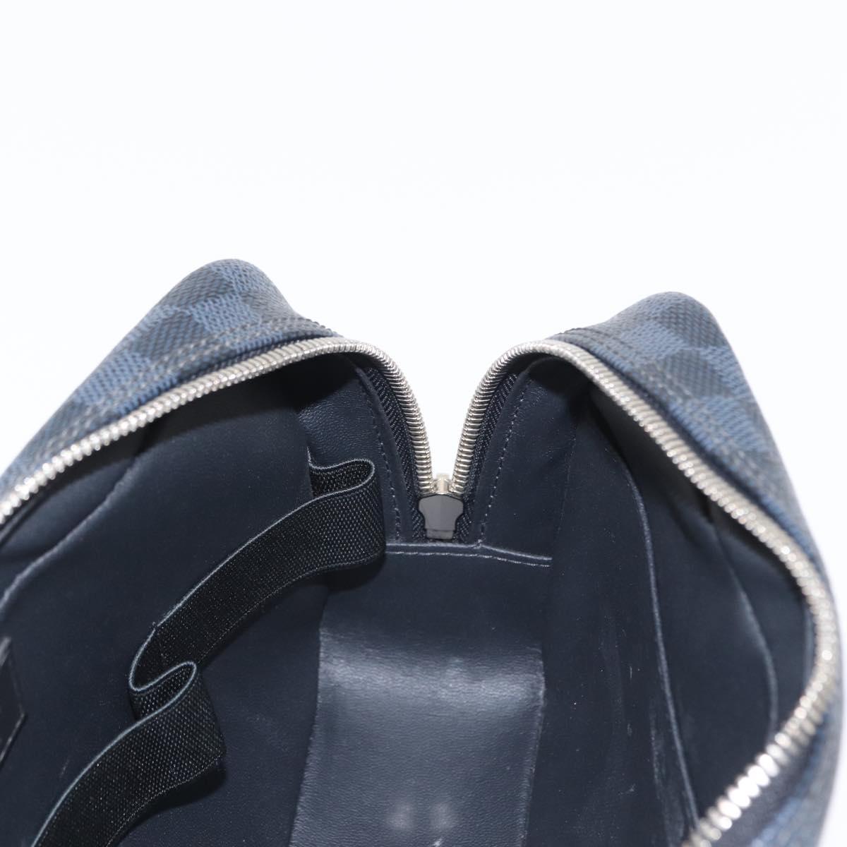 LOUIS VUITTON Damier Cobalt Trousse Toilette GM Clutch Bag LV Auth 156671V