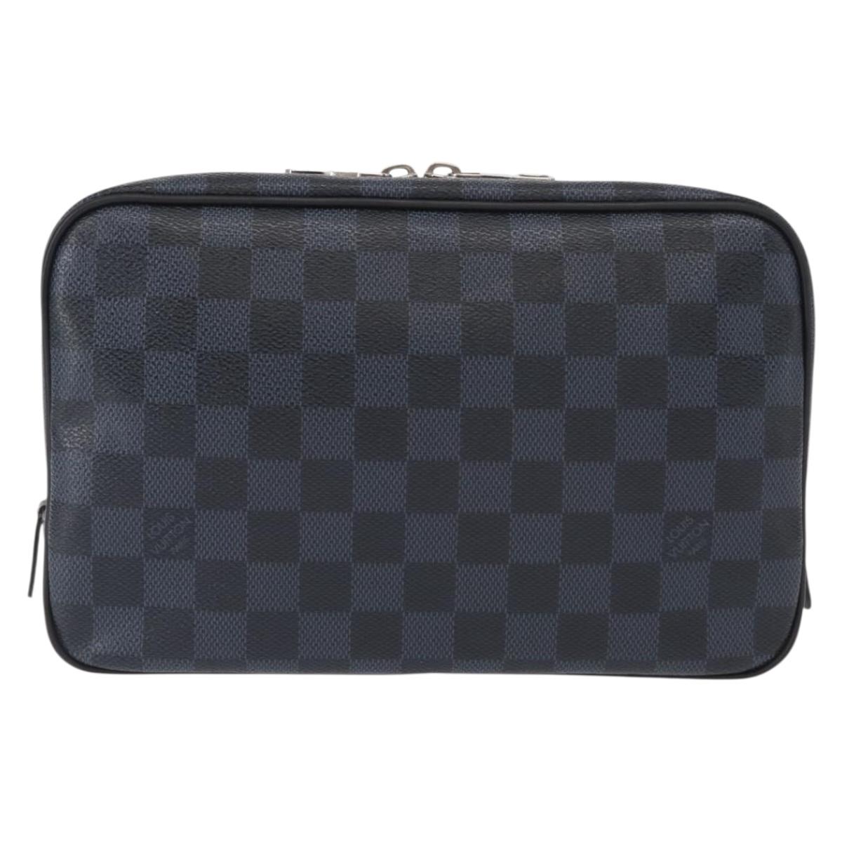 LOUIS VUITTON Damier Cobalt Trousse Toilette GM Clutch Bag LV Auth 156671V
