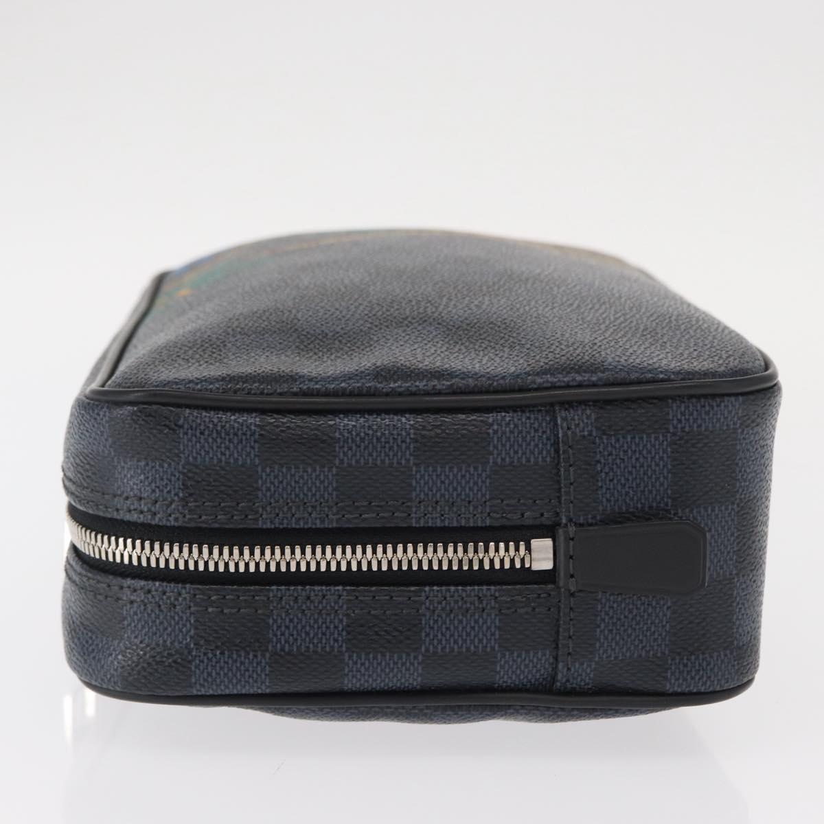 LOUIS VUITTON Damier Cobalt Trousse Toilette GM Clutch Bag LV Auth 156671V