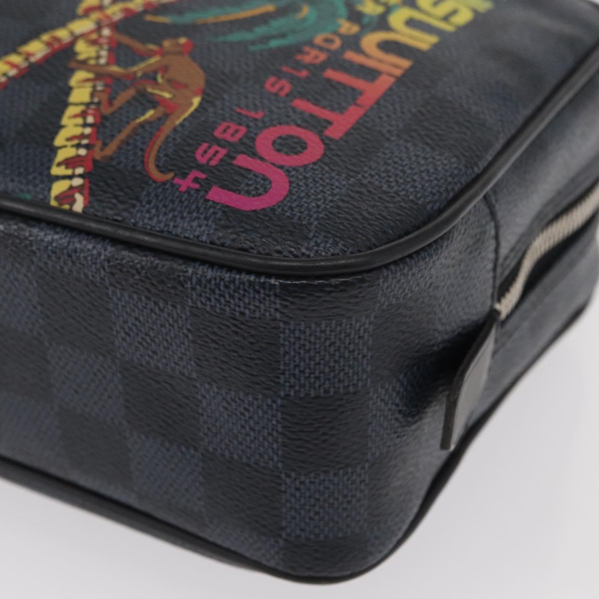 LOUIS VUITTON Damier Cobalt Trousse Toilette GM Clutch Bag LV Auth 156671V