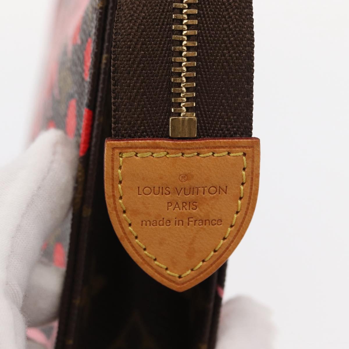 LOUIS VUITTON Monogram jungle Dot Poche Toilette 26 Pouch Red LV Auth 156673V