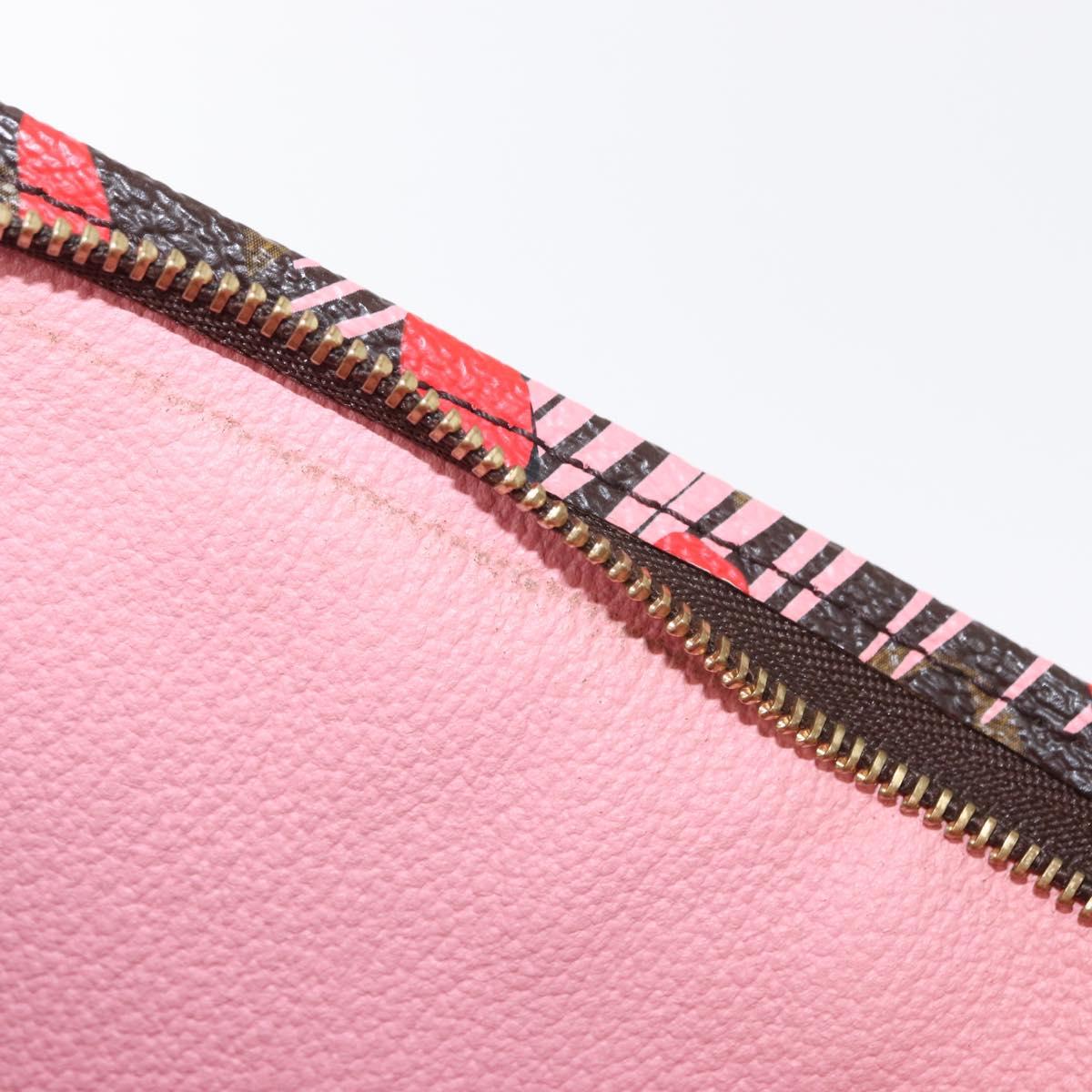 LOUIS VUITTON Monogram jungle Dot Poche Toilette 26 Pouch Red LV Auth 156673V