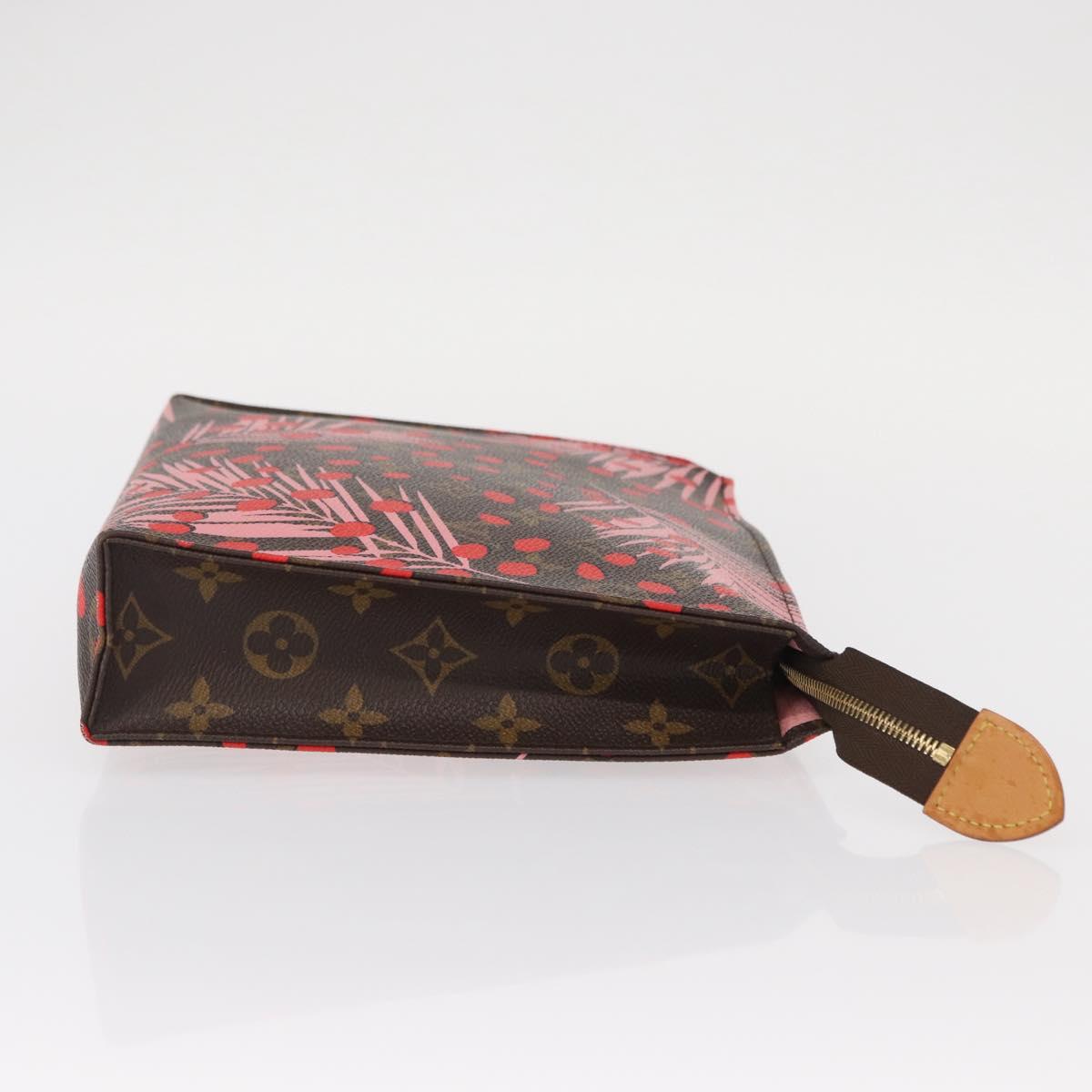 LOUIS VUITTON Monogram jungle Dot Poche Toilette 26 Pouch Red LV Auth 156673V