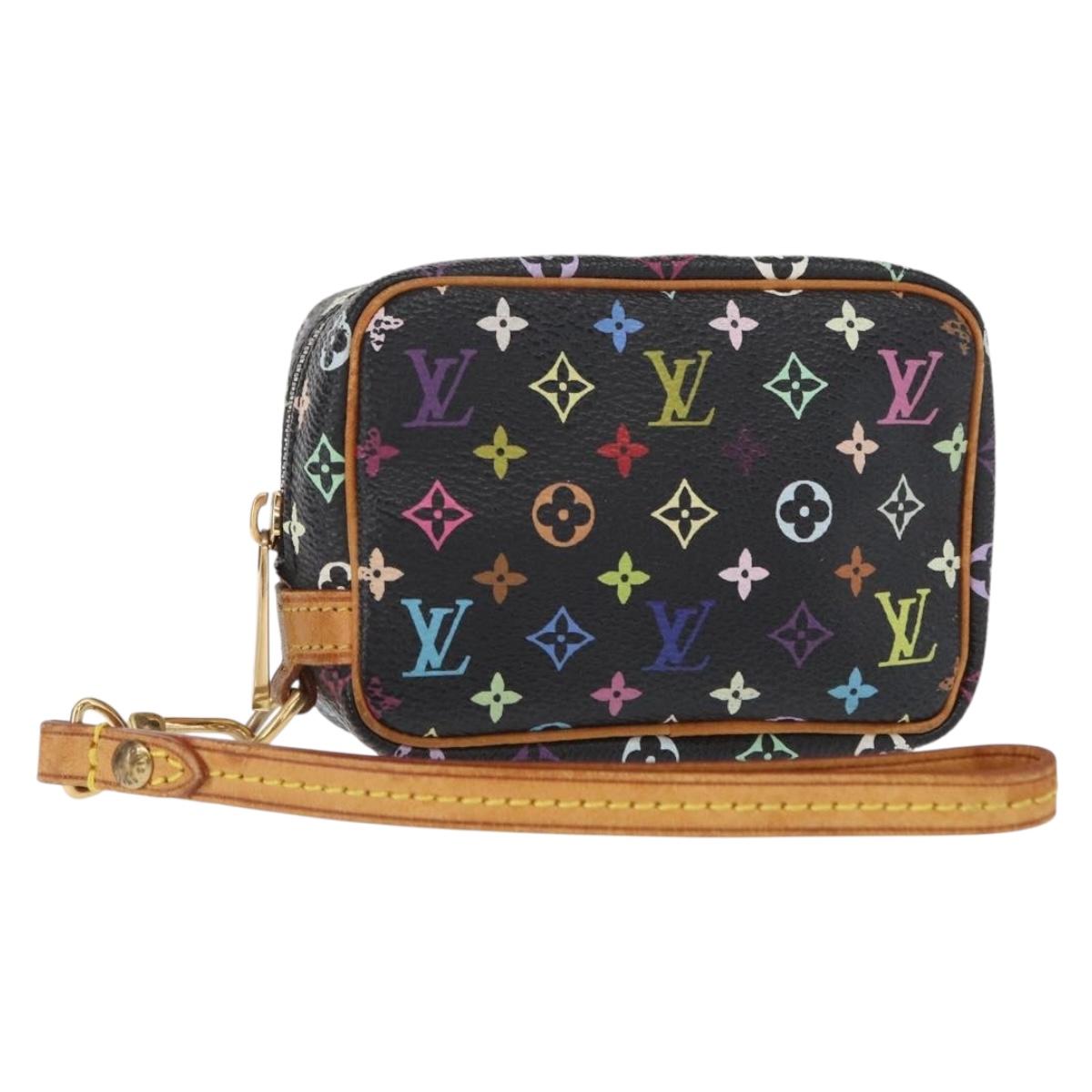 LOUIS VUITTON Monogram Multicolor Trousse Wapity Pouch White M58034 Auth 156677V