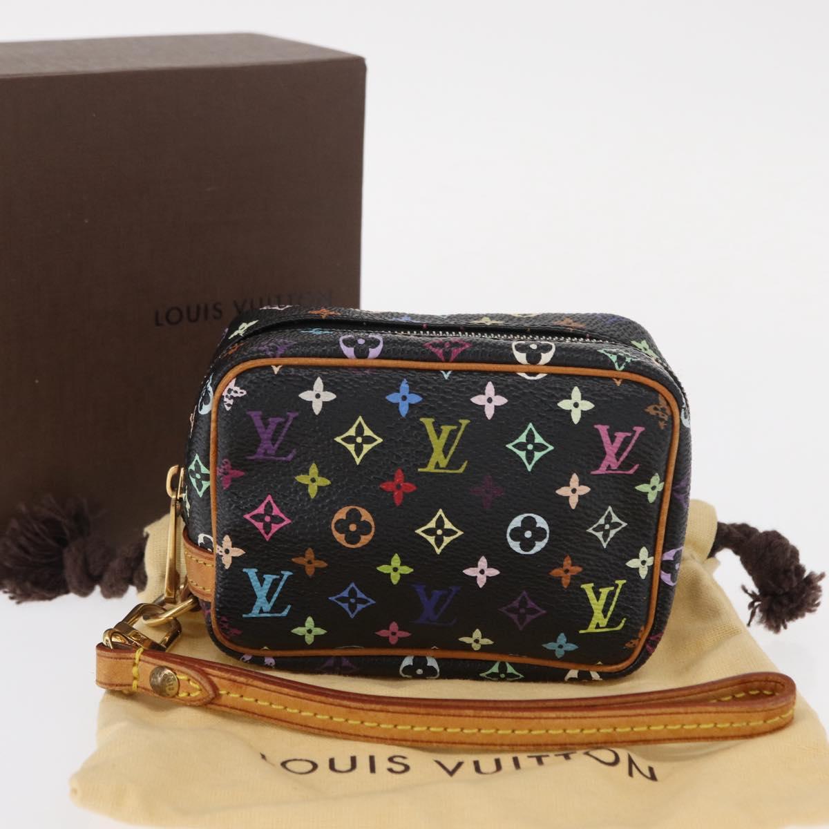 LOUIS VUITTON Monogram Multicolor Trousse Wapity Pouch White M58034 Auth 156677V