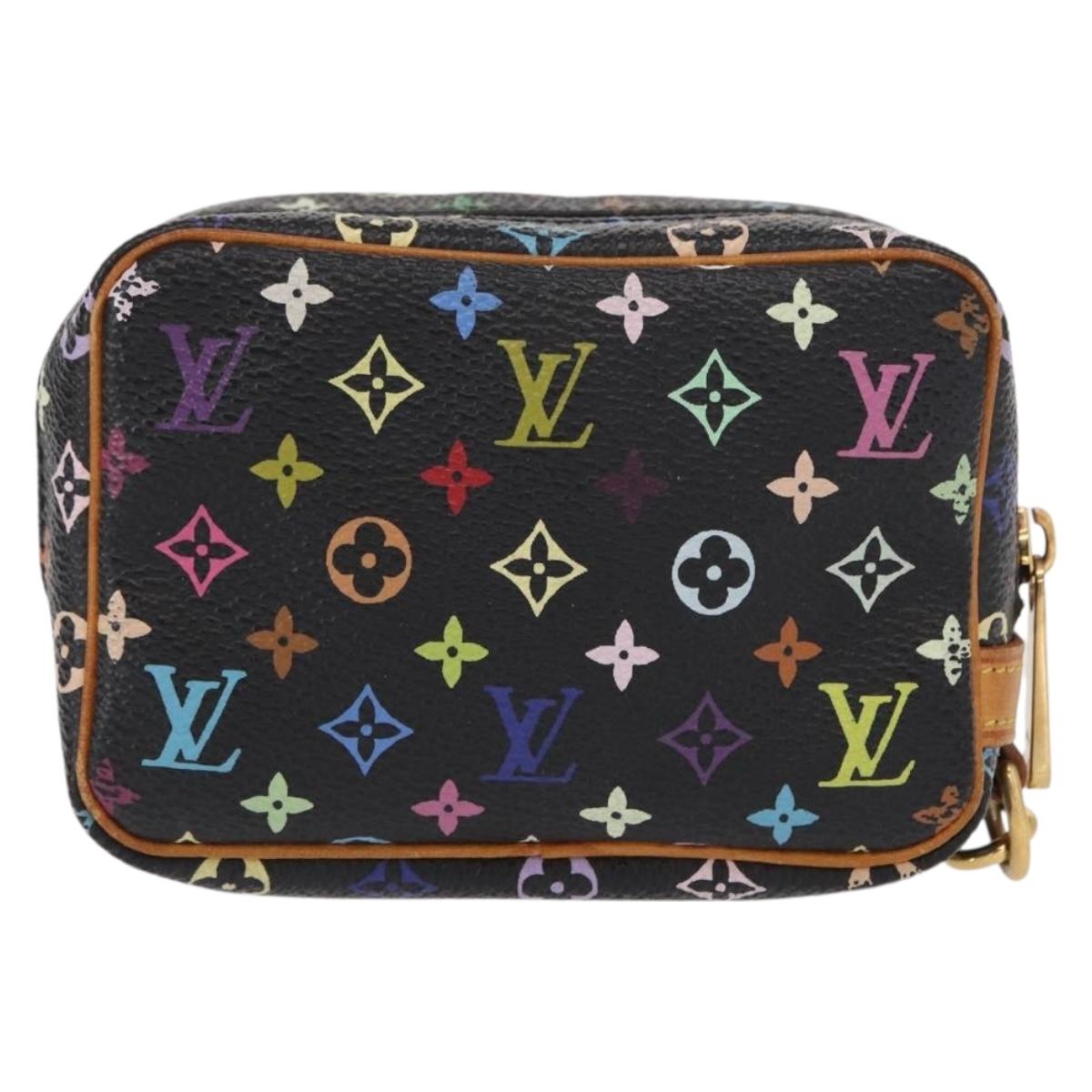 LOUIS VUITTON Monogram Multicolor Trousse Wapity Pouch White M58034 Auth 156677V